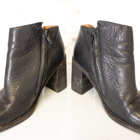 See By Chloe Boots Women Leather Size 36.5 Black Western Ankle Booties Fringes 6 - Picture 9 of 15